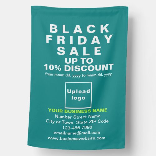 Business Black Friday Sale on Teal Green Flag