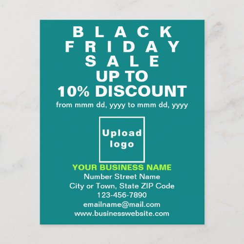 Business Black Friday Sale on Teal Green Flyer