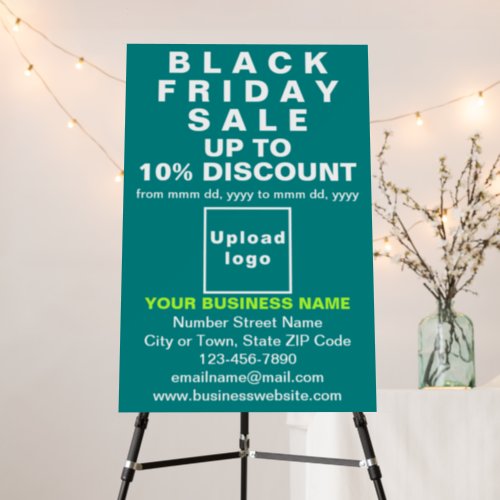 Business Black Friday Sale on Teal Green Foam Board