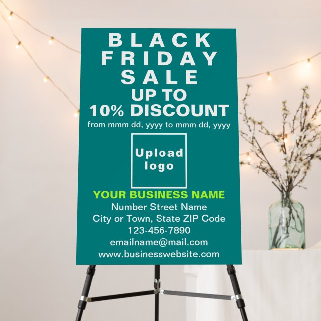 Business Black Friday Sale on Teal Green Foam Board (In Situ (Stand))