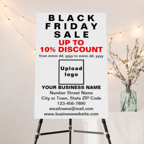 Business Black Friday Sale on White Foam Board