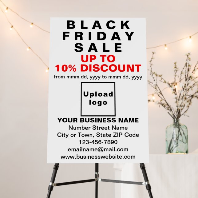 Business Black Friday Sale on White Foam Board (In Situ (Stand))