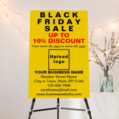 Business Black Friday Sale on Yellow Foam Board