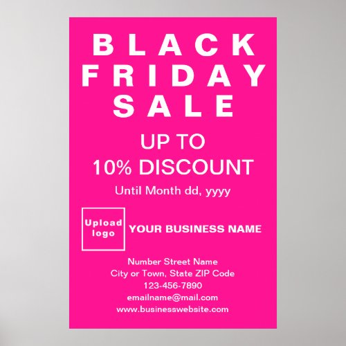 Business Black Friday Sale Pink Poster