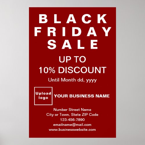 Business Black Friday Sale Red Poster