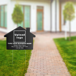 Business Black House Shape Yard Sign