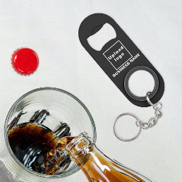 Business Black Keychain and Bottle Opener
