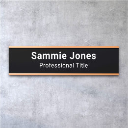 Business Black Name Plate Office Door Changeable