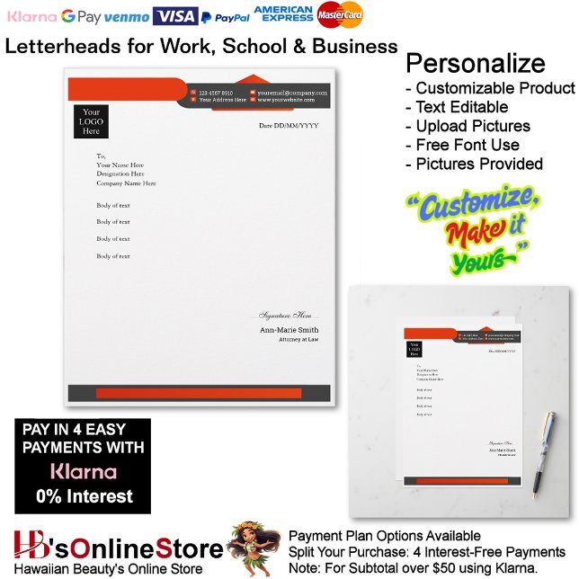Business Black Red Logo Company Name Signature  Letterhead (Business Black Red Logo Company Name Signature Letterhead.)
