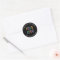 Business Black Thank You Sticker Custom Logo Round