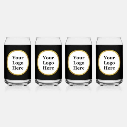 Business Black White and Gold Your Logo Template Can Glass