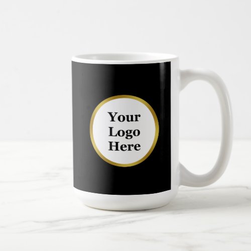 Business Black White and Gold Your Logo Template Coffee Mug