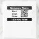 Business Black White Company Name Logo QR Code Rectangular Sticker | Zazzle