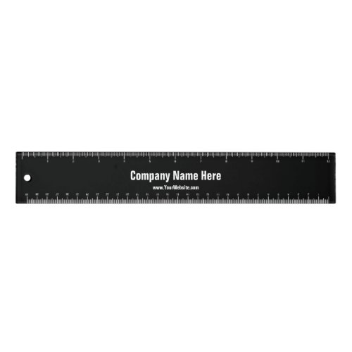 Business Black White Company Name Text Template Ruler