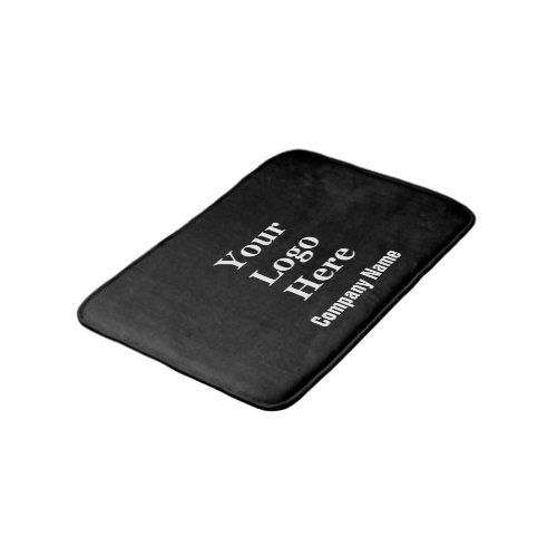 Business Black White Company Name Your Logo Here Bath Mat
