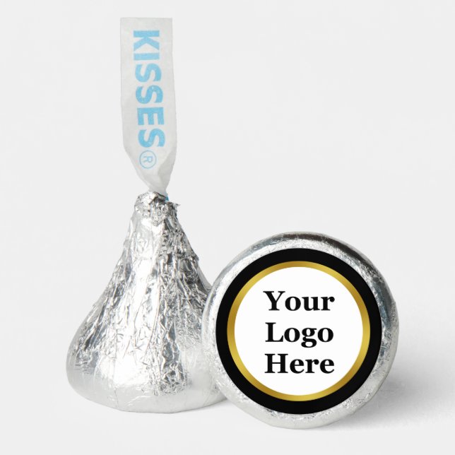 Business Black White & Gold Elegant Logo Template Hershey®'s Kisses® (Front)
