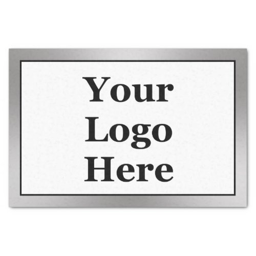 Business Black White Silver Elegant Your Logo Here Tissue Paper