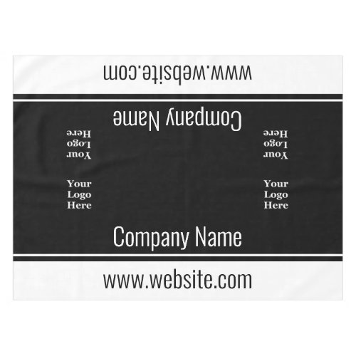 Business Black White Text Your Logo Here Template Tablecloth