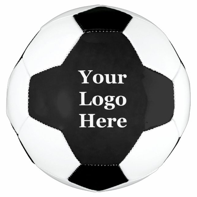 Business Black Your Logo Her Template Soccer Ball (Front)