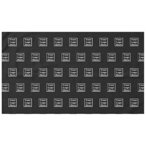 Business Black Your Logo Here Pattern Template Tablecloth