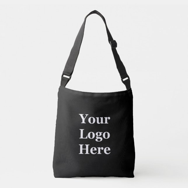 Business Black Your Logo Here Template Crossbody Bag (Front)