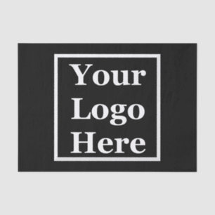 Business Black Your Logo Here Template Tissue Paper