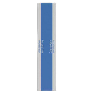Business Blue and Gray Text Template Short Table Runner