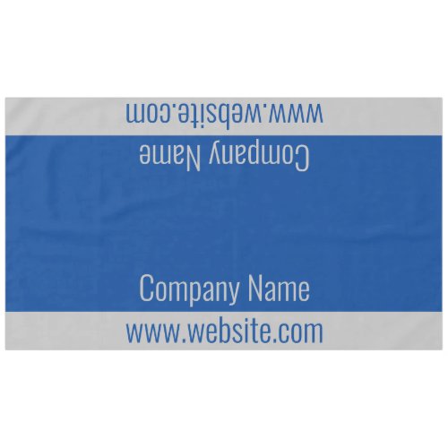 Business Blue and Gray Text Template Tablecloth