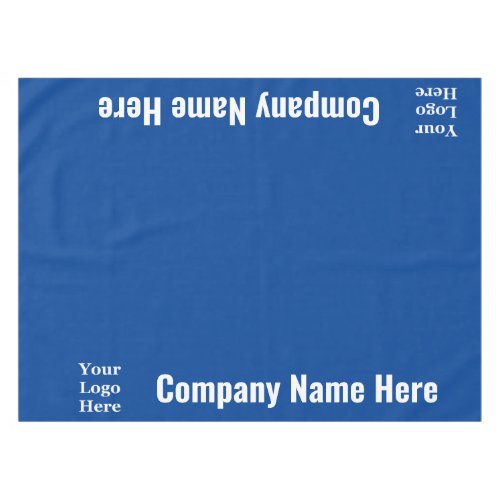 Business Blue and White Company Name Your Logo Tablecloth