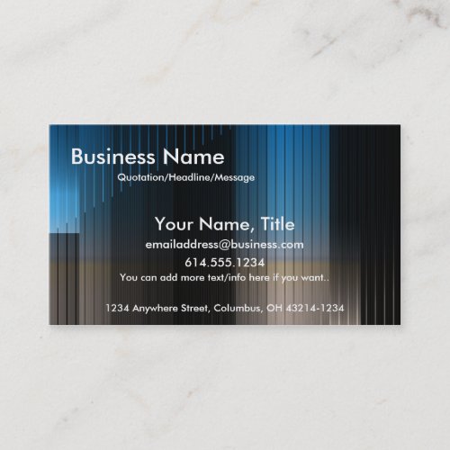 Business Blue, Brown &amp; Black Stripes Business Card