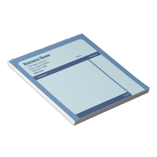 Business Blue Company Name Address Order Form Notepad