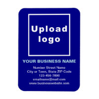Business Blue Flexible Photo Magnet