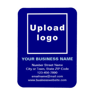 Business Blue Flexible Photo Magnet