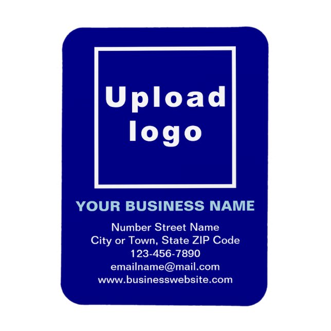 Business Blue Flexible Photo Magnet (Vertical)
