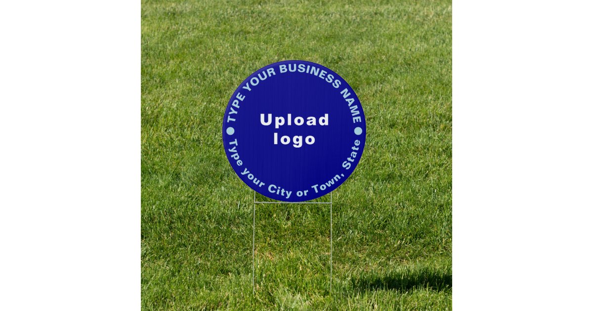 Business Blue Round Yard Sign | Zazzle