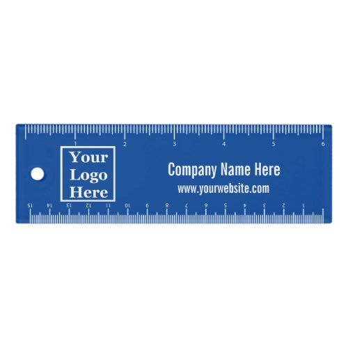 Business Blue White Company Name Logo Website Text Ruler