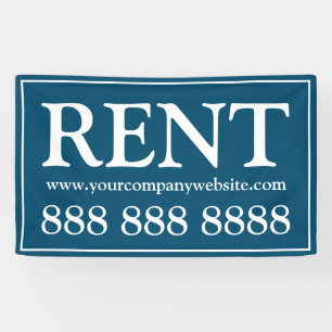 Business Blue White Rent Website Phone Banner