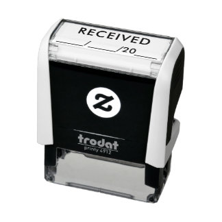 Business Bookkeeping Black Ink RECEIVED with Date Self-inking Stamp