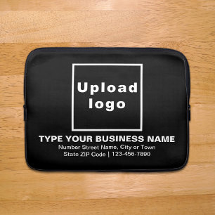 Business Brand Black Laptop Sleeve