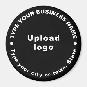 Business Brand Black Round Shape Magnet