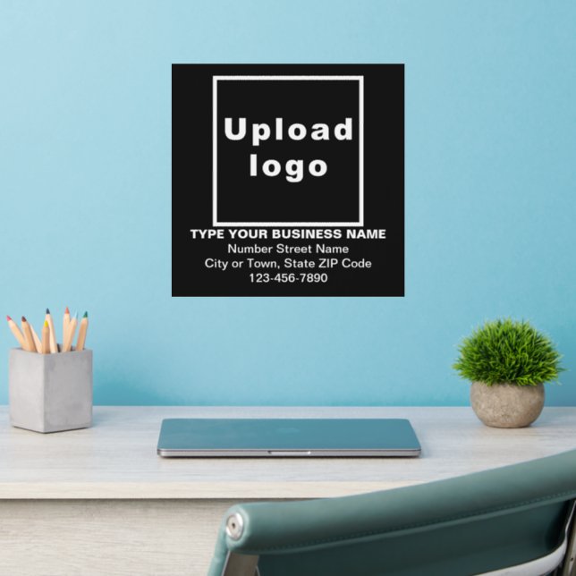 Business Brand Black Square Dynamic Wall Decal (Home Office 2)