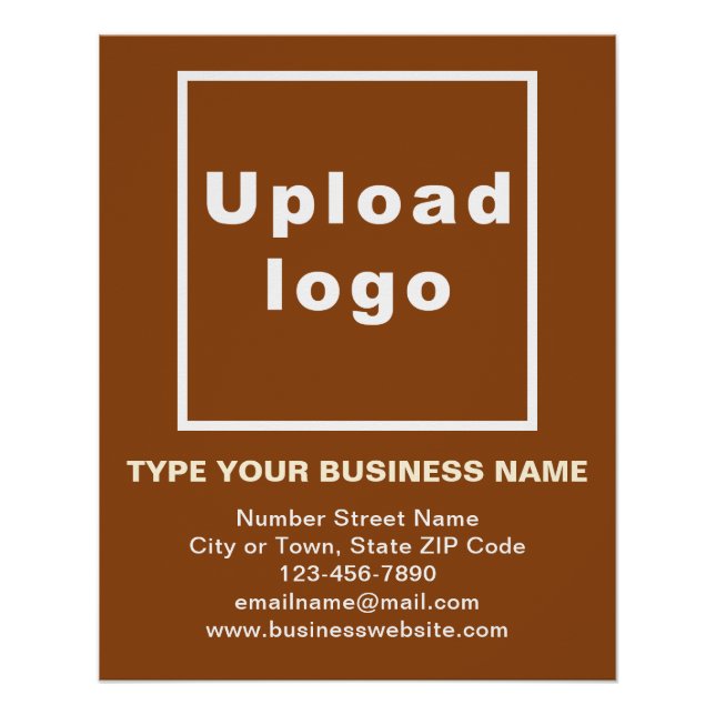 Business Brand Brown Glossy Poster (Front)