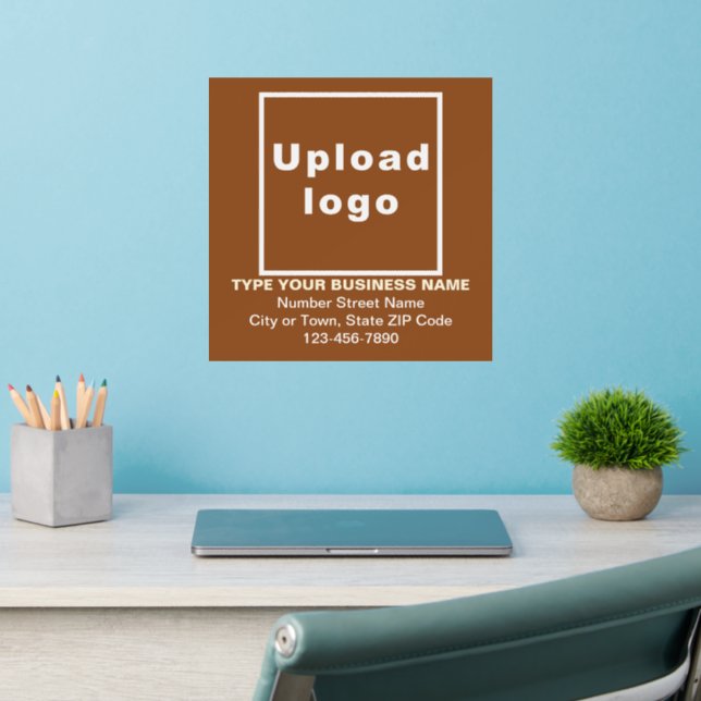Business Brand Brown Square Dynamic Wall Decal (Home Office 2)