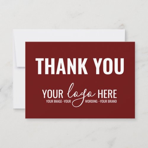 Business Brand Company Logo Burgundy Red Thank You