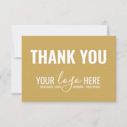 Business Brand Company Logo Faux Gold Thank You