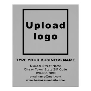 Business Brand Gray Glossy Poster