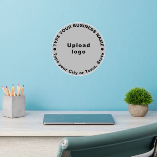 Business Brand Gray Round Dynamic Wall Decal