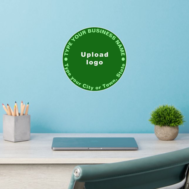 Business Brand Green Round Dynamic Wall Decal (Home Office 2)
