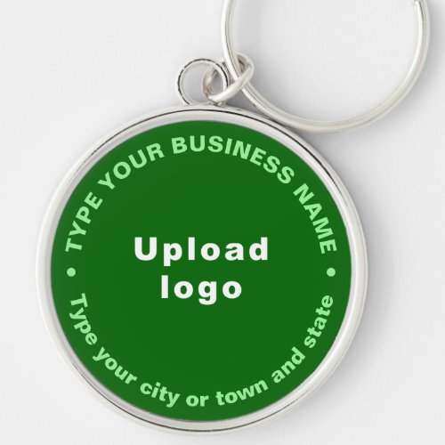 Business Brand Green Round Premium Keychain