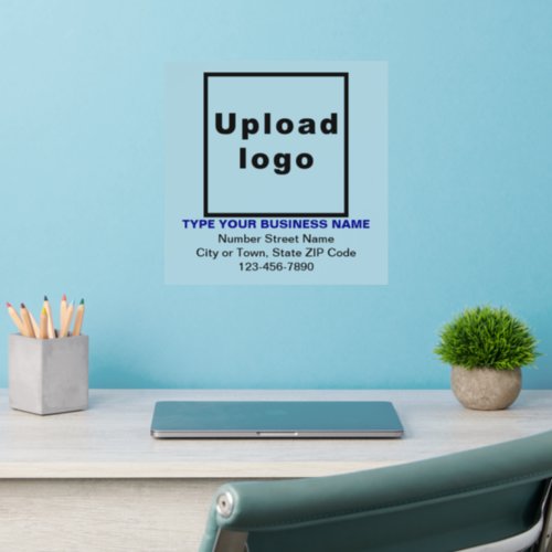 Business Brand Light Blue Square Dynamic Wall Decal